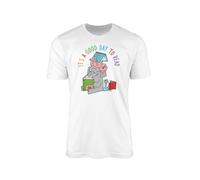 Good Day to Read T-Shirt Top White World Book Day Reading Cute Novel Fantasy Chapter Literature Teacher Library Kid Child School Imagination Gift Present (7-8 Years, White)