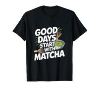 Good Days Start with Matcha Ritual Value Graphic T-Shirt, Men, Black, XL