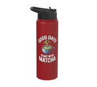 Good Days Start with Matcha Tea Lovers Stainless Steel Insulated Water Bottle
