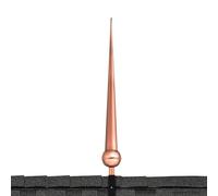 Good Directions 707 Gawain Finial with Roof Mount, 28", Polished Copper