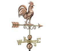 Good Directions Bantam Rooster Farmhouse Copper Weathervane - Steel - L47 X W47 X H86.6 Cm
