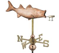 Good Directions Cottage Bass With Lure Copper Weathervane - H48 X W45 X L28 Cm