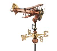 Good Directions Cottage Bi Plane Copper Weathervane - H44 X W40 X L33 Cm
