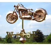Good Directions Cottage Motorcycle Copper Weathervane - H43 X W10 X L37.5 Cm