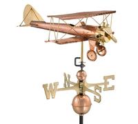Good Directions Farmhouse Copper Bi Plane Weathervane - H78 X W58 X L56 Cm