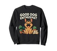 Good Dog Enthusiast German Shepherd Kawaii Cartoon Art Sweatshirt
