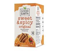 Good Earth Herbal & Black Tea, Sweet & Spicy, 18 Count Tea Bags (Packaging May Vary)