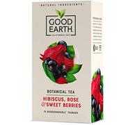 Good Earth Hibiscus, Sweet Berries & Rose Tea - Herbal Tea, 15 Biodegradable Teabags