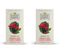 Good Earth Hibiscus, Sweet Berries & Rose Tea - Herbal Tea, 15 Biodegradable Teabags (Pack of 2)