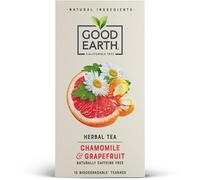 Good Earth Tea Co. Chamomile & Grapefruit Tea Bags - Naturally Caffeine-Free Herbal Blend with Soothing Chamomile and Zesty Grapefruit - 15 Plant-Based Teabags
