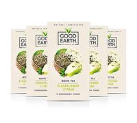 Good Earth Tea Co. Elderflower & Pear Tea Bags - Fruit Flavoured Herbal Blend with Sweet Pear and Elderflower - 5 x 15 Plant-Based Teabags