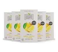 Good Earth Tea Co. Ginger, Turmeric & Lemon Tea Bags - Zingy Herbal Blend with Ginger, Turmeric and Lemon - 5 x 15 Plant-Based Teabags