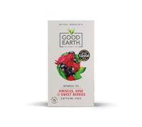 Good Earth Tea Co. Hibiscus, Rose & Sweet Berries Tea Bags - Bold Herbal Blend with Hibiscus Flower, Red Berries and Floral Rose - 15 Plant-Based Teabags