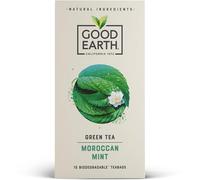 Good Earth Tea Co. Moroccan Mint Tea Bags - Refreshing Green Blend with Mint and Sweet Spearmint - 15 Plant-Based Teabags