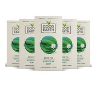 Good Earth Tea Co. Moroccan Mint Tea Bags - Refreshing Green Blend with Mint and Sweet Spearmint - 5 x 15 Plant-Based Teabags