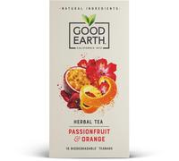 Good Earth Tea Co. Passionfruit & Orange Tea Bags - Fruit Flavoured Herbal Blend with Passionfruit, Orange Peel and Floral Notes - 15 Plant-Based Teabags