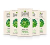 Good Earth Tea Co. Peppermint & Spearmint Tea Bags - Refreshing Mint Blend with Peppermint, Spearmint and Eucalyptus - 5 x 15 Plant-Based Teabags