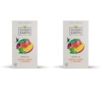 Good Earth Tea Co. Tropical Mango & Moringa Tea Bags - Fruit Flavoured Herbal Blend with Mango, Moringa, Rose and Green Tea - 15 Plant-Based Teabags (Pack of 2)