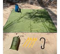 GooD ELEMENTBeach mat sand free waterproof200x140Compact picnic blanketUV protected sun shadeBeach matsSunbathing matLarge picnic blanket waterproofBeach sheetGreen picnic blanket 2023-1