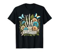 Good Energy Is Contagious Skeleton Floral Aesthetic Costume T-Shirt