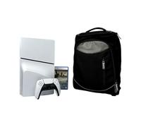 Good E's Travel Storage Backpack Compatible with PS5 Carrying Case Game Bag, Black, Video Game Backpack