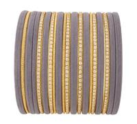 GOOD FIND Traditional Glass Bangles Set Purple and Gold Best Design For Wedding And Party Indian Bangle For Women Set Of Punjabi Design, 2.5 Inches, Metal, Ruby