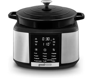 Good Food 5.5L 150W 12-in-1 Multi Cooker Stainless Steel