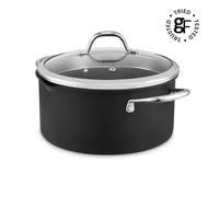 24cm Hard Anodized Casserole with Lid black