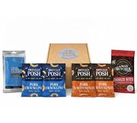 Good Food Company High Protein Snacks Variety Bundle (Pack of 8) - Beef Biltong, Crunchy Cheddar Cheese & Popped Protein Crisps - Healthy Low Sugar Savoury Snack Box for Fitness, Keto & Gym Fuel