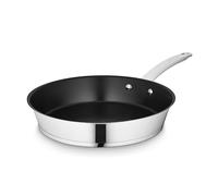 Good Food in Partnership with Tower 28cm Frying Pan with 10x Stronger Ceramic Non-Stick Coating, Induction Compatible and Oven Safe, Stainless Steel