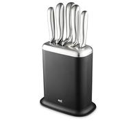 Good Food in Partnership with Tower 5Pc Knife Set Including 8 inch Chef’s, Carving and Bread Knives with 1x 5 inch Utility and a 3.5 inch Paring Knife, Black and Stainless Steel, GF851062