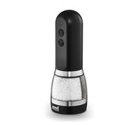 Good Food in Partnership with Tower Duo Salt & Pepper Mill, Rechargeable with Adjustable Ceramic Grinders, Individual Push Buttons, Black with Brushed Chrome Accents, GF847069