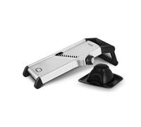 Good Food in Partnership with Tower GF847073 Chef’s Mandolin Slicer with Durable Precision Stainless Steel Blades, Adjustable Settings and Silicone Non-Slip Base, Stainless Steel and Black