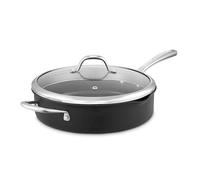 Good Food in Partnership with Tower Hard Anodised 28cm Multi-Pan with Tempered Glass Lid, Pouring Lips, 10x Superior Ceramic Non-Stick Coating, Induction Compatible, Grey