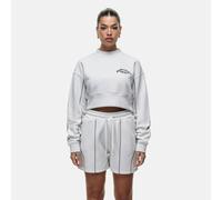 Good For Nothing Cropped Sweatshirt - Light Grey - XXS - Light Grey