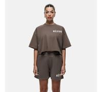Good For Nothing Relaxed Cropped T-shirt - Taupe - XS - Taupe
