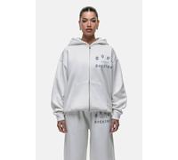 Good For Nothing Spray Effect Relaxed Zip Through Hoodie In White White