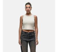 Good For Nothing Stitch Detail Cropped Vest Top - Cream - XXS - Cream