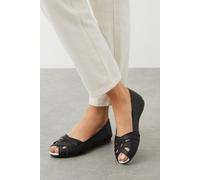 Good For The Sole: Leather Layla Woven Pumps Good For the Sole Black 6
