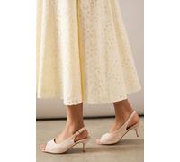 Womens Good For The Sole: Wide Fit Evelyn Peep Toe Sling Back Heeled Sandals Neutral 5