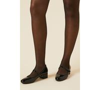 Good For the Sole Women's : Vianne Patent Mary Jane Round Toe Low Heel Pumps in True Black | Size: 5 Good For the Sole True Black 5
