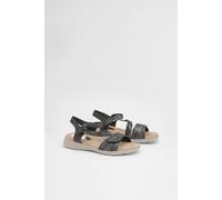 Good For the Sole Women's : Whitney Textile Comfort Flat Sandals in Black | Size: 6 Good For the Sole Black 6