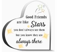 Good Friends Are Like Stars Heart Acrylic Decoration Gift For Couple Parent Women Mom Husband Wife