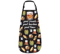 Good Friends Good Bourbon Good Times Bourbon Kitchen Apron For Bourbon Lover Gift Whiskey Drinker Cooking Kitchen Aprons (bourbon apron3)