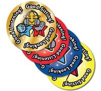 Good Fundamentals Stickers, 150pcs on 5 A4 sheets, 32mm size. Teacher Stickers