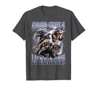 Good Girls Like Bad Guys Funny Alpha Wolf Werewolf T-Shirt, Men, Dark Heather Grey, X-Large