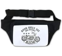 Good Girls Sit Bad Ride Waist Bag Fanny Pack White