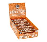 GOOD GOOD Krunchy Keto Bar Salty Caramel - Low Carb Protein Bar - No Added Sugar Snack Bar - High Fibre - Suitable for Diabetics & Sugar Intolerant Individuals (15x35g)