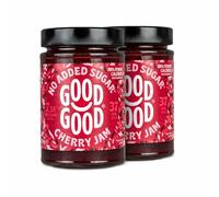 GOOD GOOD Sweet Cherry Jam - No Added Sugar - Low Calorie - Gluten Free and Vegan - Diabetic and Keto Friendly - 12oz / 330g (Pack of 2)