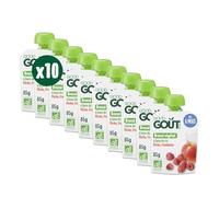 Good Goût - BIO - Brassé à Base de Riz Pêche Framboise 85g - Pack de 10